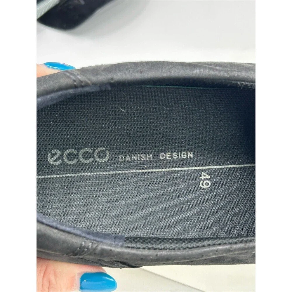 ECCO Soft 7 Slip-On Sneakers Men's Black Casual Shoes White Sole Size 15